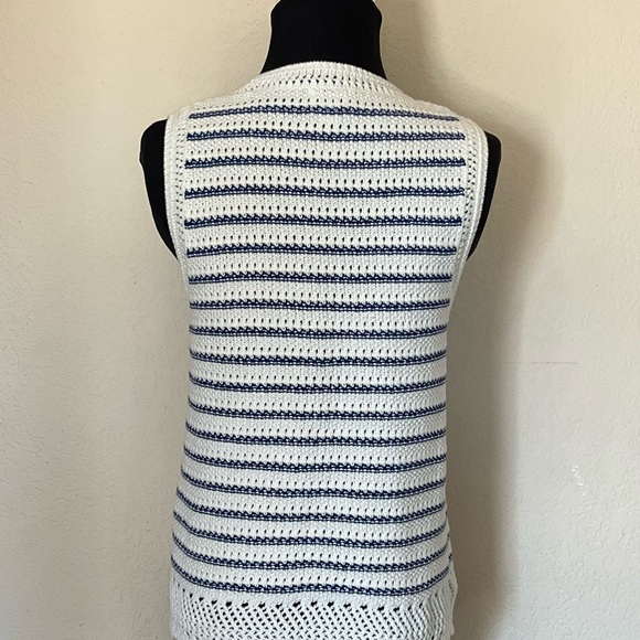J. Crew Navy and White Striped Tank Top - Picture 6 of 12